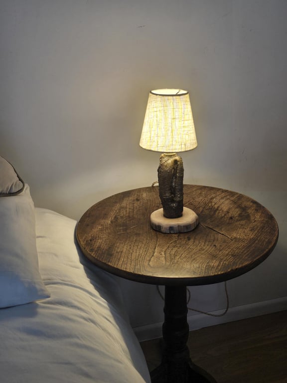 Handmade Wooden Bedside Table lamp