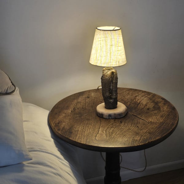 Handmade Wooden Bedside Table lamp