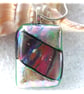Lilac Green 256 Dichroic Glass Pendant silver plated chain - Image 5