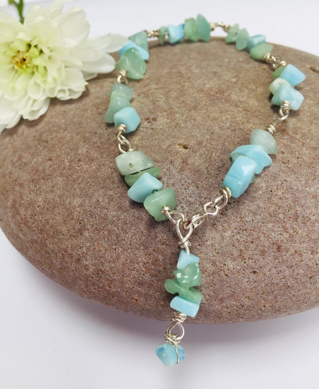 Sterling Silver Amazonite Bracelet