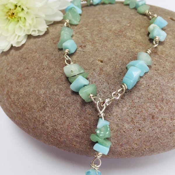 Sterling Silver Amazonite Bracelet