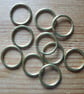 10 x 25 mm Hollow Brass Rings for Traditional Dorset Button Making