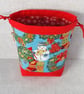 Project bag, drawstring bag, snowman, Christmas - Image 7
