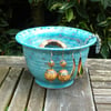 Jewellery or jewelry earring bowl display and storage handthrown