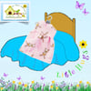 Reserved for Jane - Pink Bunnies Nightie to fit the Little Hugs dolls 
