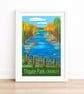Crawley Tilgate Park travel poster print by Susie West - Image 3