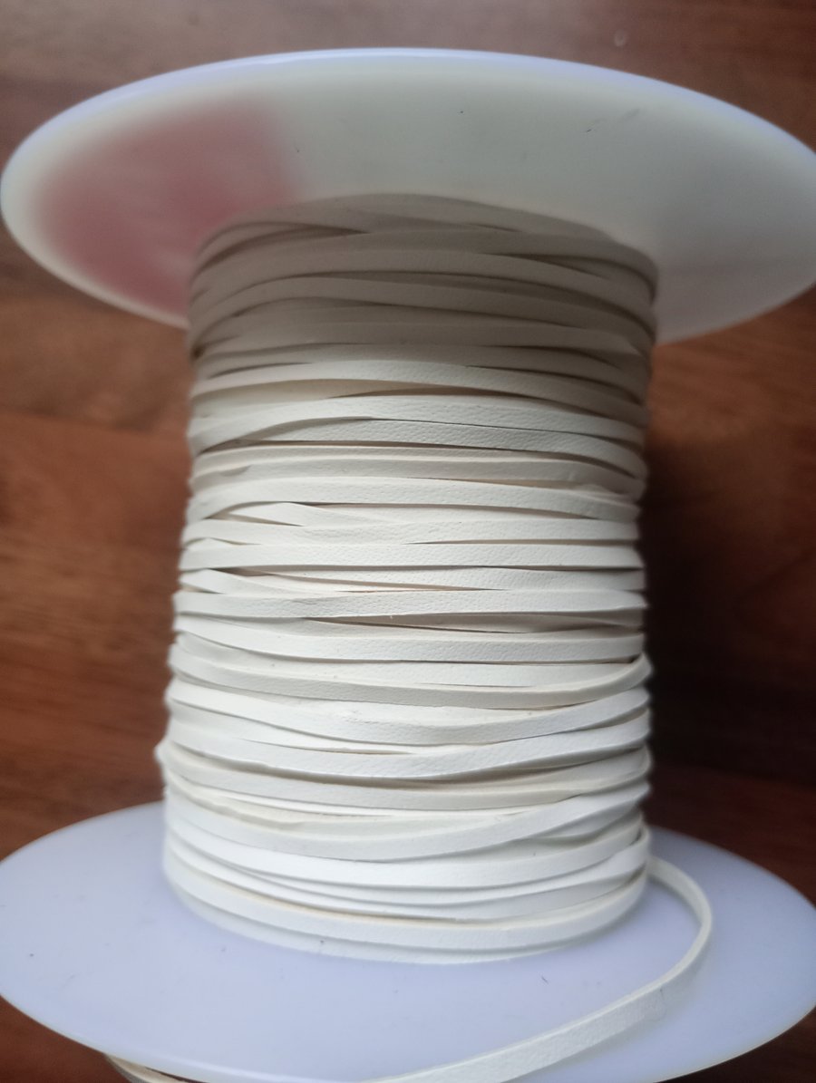 Kangaroo Leather Lace 2mm premium quality White 1m