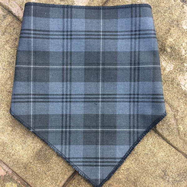 Bandana Bib Grey Granite Tartan, babies, children's