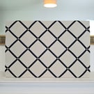 Notice board - Natural and blue braid. 