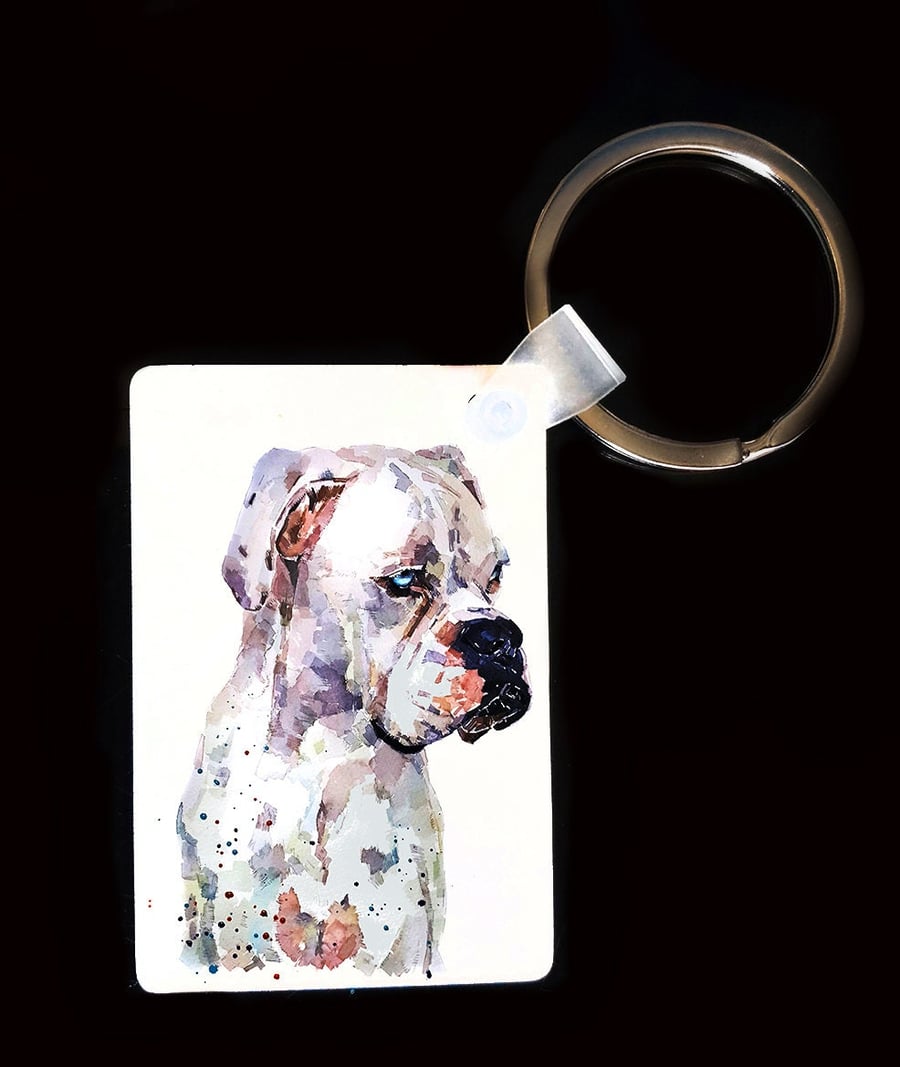 German Boxer Dog Keyrings (Assorted) .German Boxer Keyring,German Boxer Dog Keyr