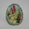 Embroidered Garden Brooch - Herbaceous Border