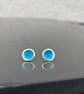 Enamel Earrings, round enamel studs,  - Image 6
