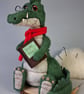 Needle Felted Vegan Crocodile- Woollen Decoration 