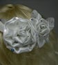  double  white rose hair accessory - Image 4