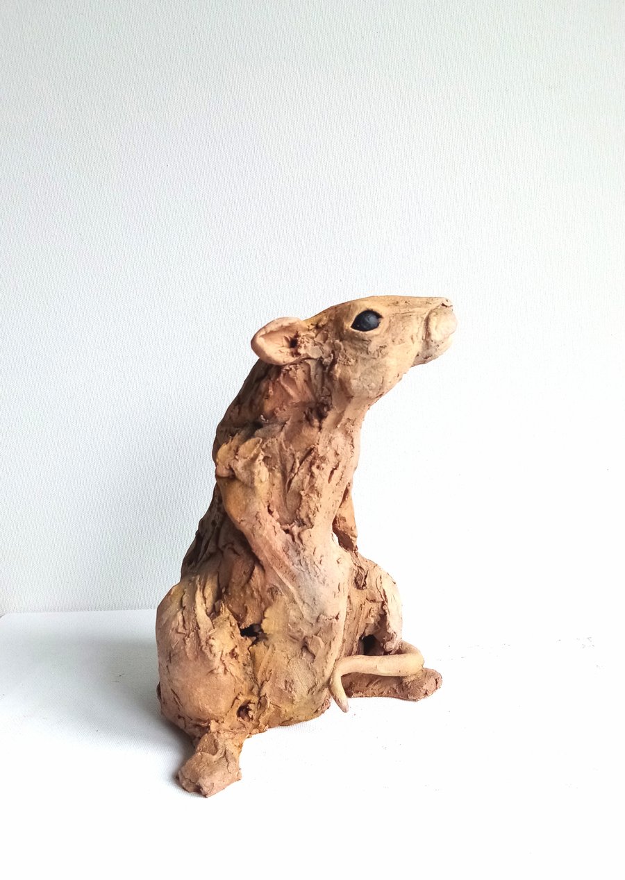 Rat sketch sculpture - Folksy