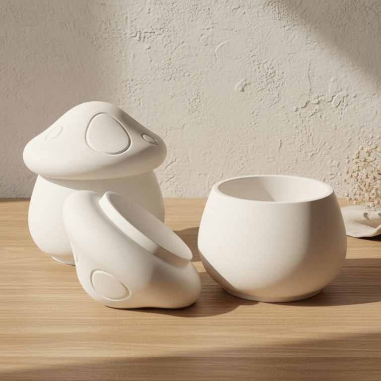 White Mushroom Shaped Trinket Pot - Shroom Jewellery Box