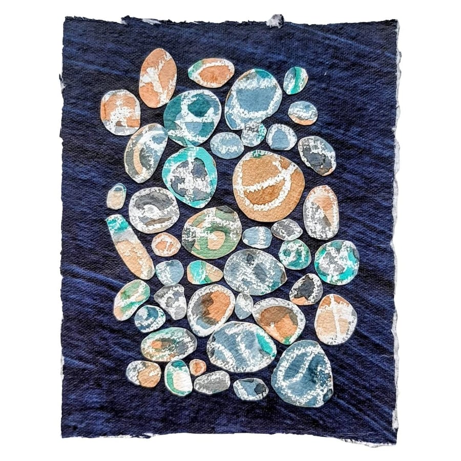 A Huddle of Pebbles Paper Collage
