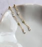 Cubic Zirconia Chain Earrings 14kt Gold FIlled - Image 5