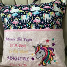 Unicorn Book cushion cover ( cushion not included)