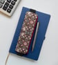 Elasticated pencil case for cover of book diary journal William Morris 