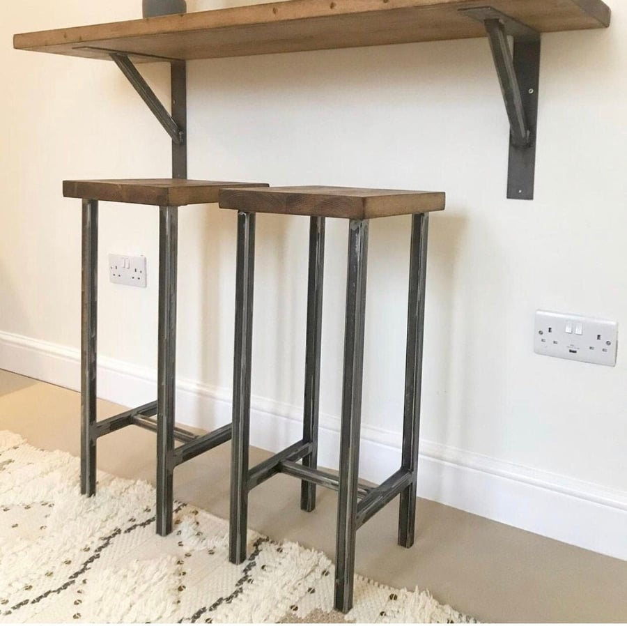 Industrial Style Bar Stool Folksy