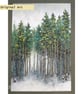 Winter Forest original oil pastel painting, A4 size artwork, landscape art - Image 1