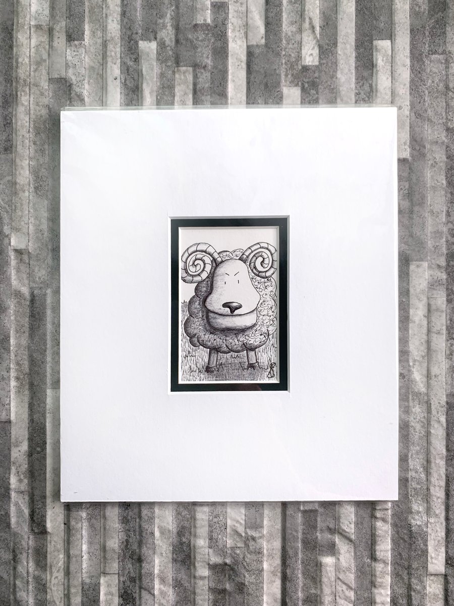 Cute Sheep Mini Original Artwork