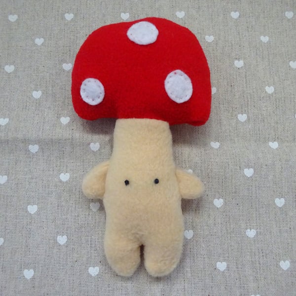 hand sewn toadstool plush