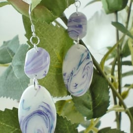 Long Polymer Clay Drop Earrings