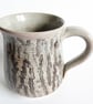 Grey Patterned Mug - Hand Thrown Stoneware Ceramic Mug