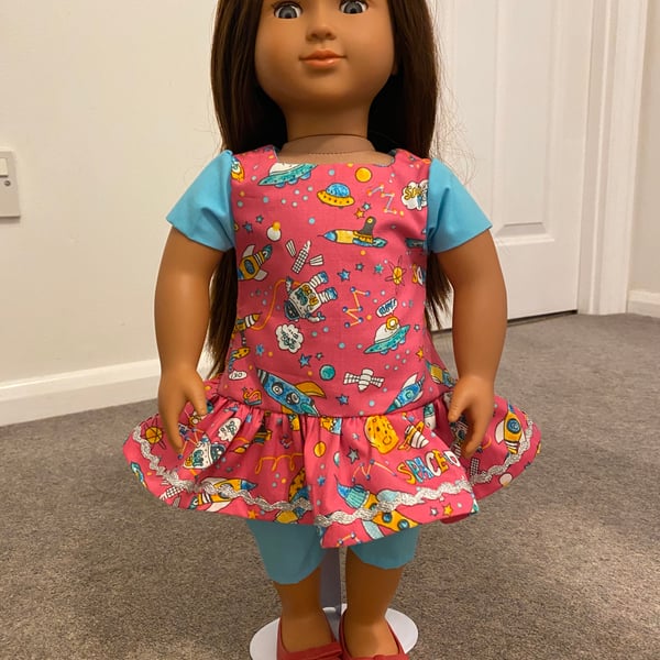 Dolls Clothes Tunic Dress and Trousers 