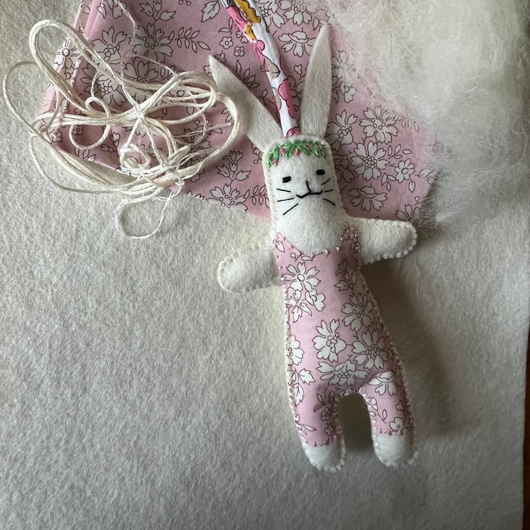 Easter Gift for a baby girl Hand Embroidered
