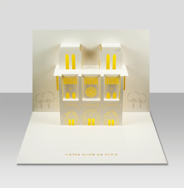 Notre Dame Cathedral pop-up 3D card