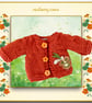 Embroidered Orange Cardigan 