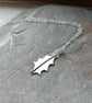 Holly leaf pendant in sterling silver, special order for DB - Image 2