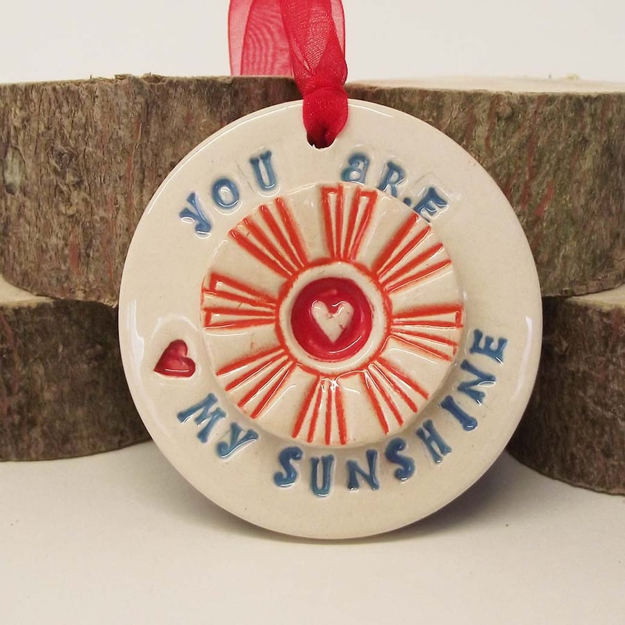 Pottery Decoration You are My Sunshine