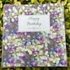 Coastal Britain Hydrangea & Sea Thistle Happy Birthday Card
