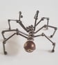 Copper Beaded Spider Ornament - Wire Spider Decoration with Pin  - Image 5