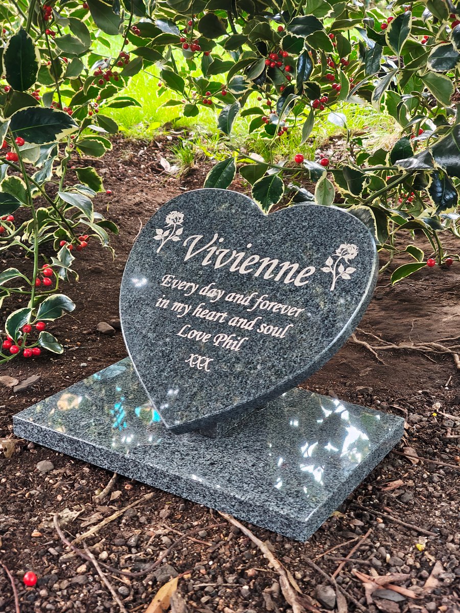 Memorial Grave Plaque Grave Marker Heart grave plaque cemetery stone Gravestone 