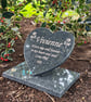Memorial Grave Plaque Grave Marker Heart grave plaque cemetery stone Gravestone  - Image 1