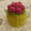 Crochet Tea Cosy/Pink with Roses (Made to order)