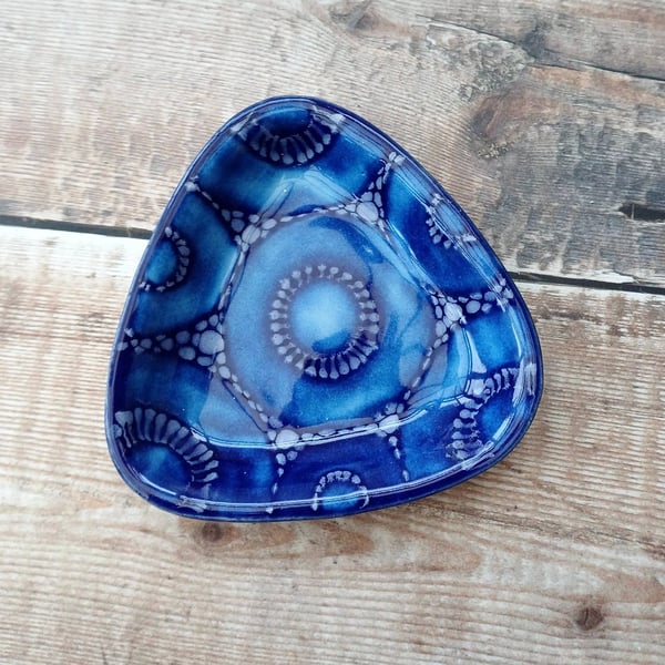 Triangle Dish ,small handmade ceramic dish