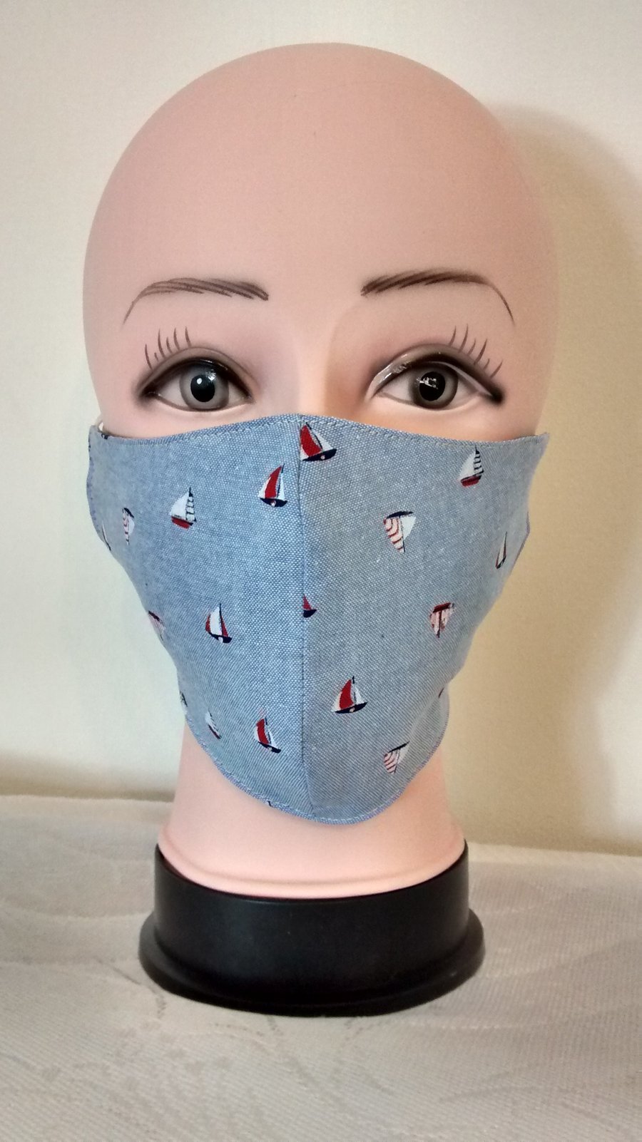 Handmade 3 layers boats reusable adult face mask.