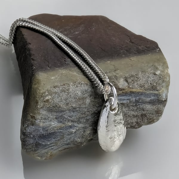 Handmade Sterling Silver Freeform Pendant