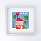 Personalised house portrait, petite Giclee print