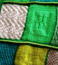 baby and toddler handmade knitted baby blanket in green colourway. - Image 3