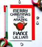 Fiance Christmas Card, Pesonalised Christmas Card Fiance - Image 1