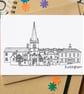 Buckingham Skyline Greetings Card - Image 1