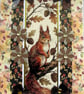 Red Squirrel Animal - Hand Crafted Decoupage Greeting Card - Blank - 3338 - Image 2