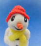 Red Hat Snowman, Needle felted Snowman, Felted Snowman Ornament, Cute Christmas  - Image 8
